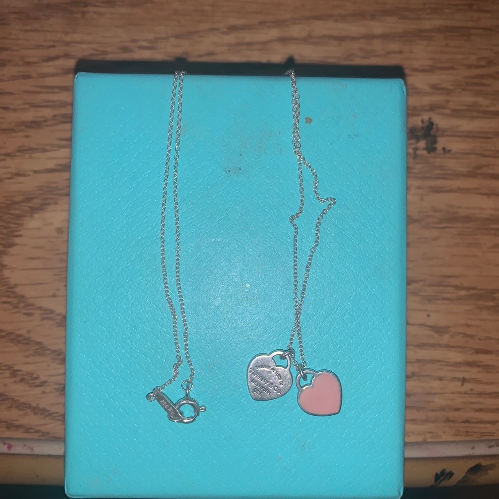 Tiffany’s necklace barley worn